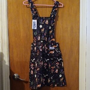 Jambats Dark Forest Pinafore Dress NWT